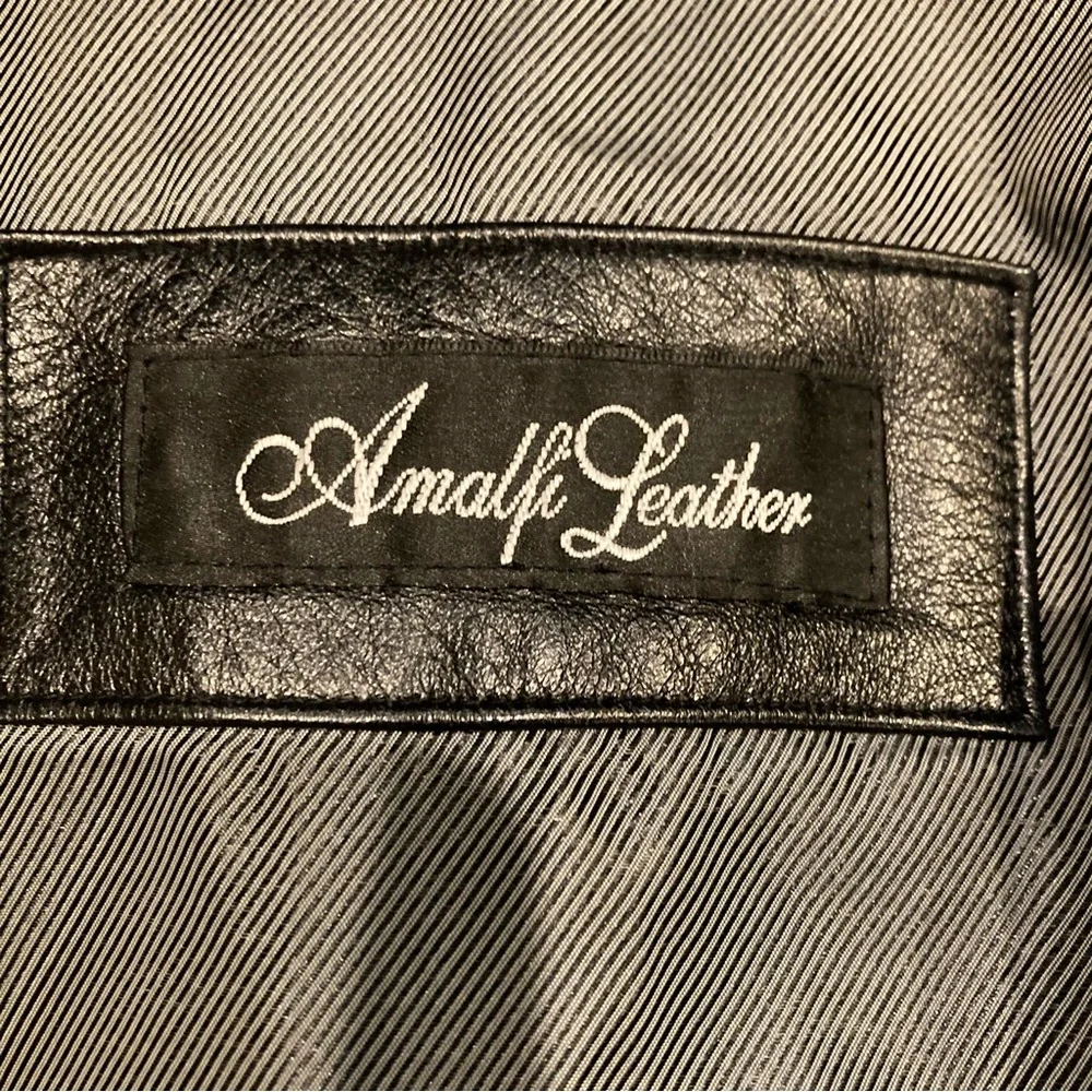 Amalfi Black Leather Jacket - Men’s - Large